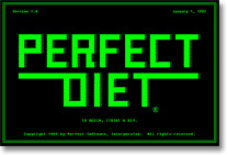 Perfect Diet logo screen
